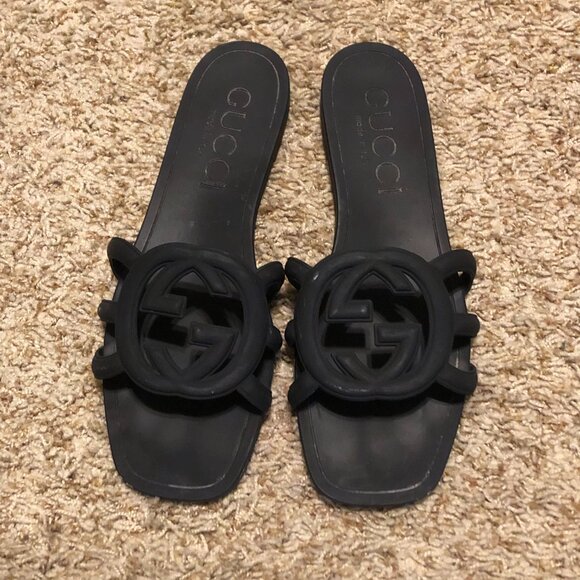 GUCCI Women's Interlocking G Slide Sandal Size 9 - Picture 1 of 4